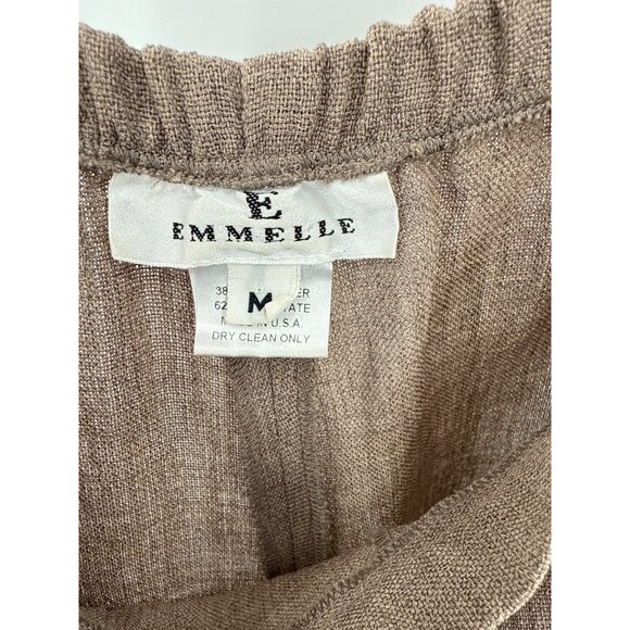 Emmelle Womens Medium Tan High-Waisted Trousers - Picture 6 of 9